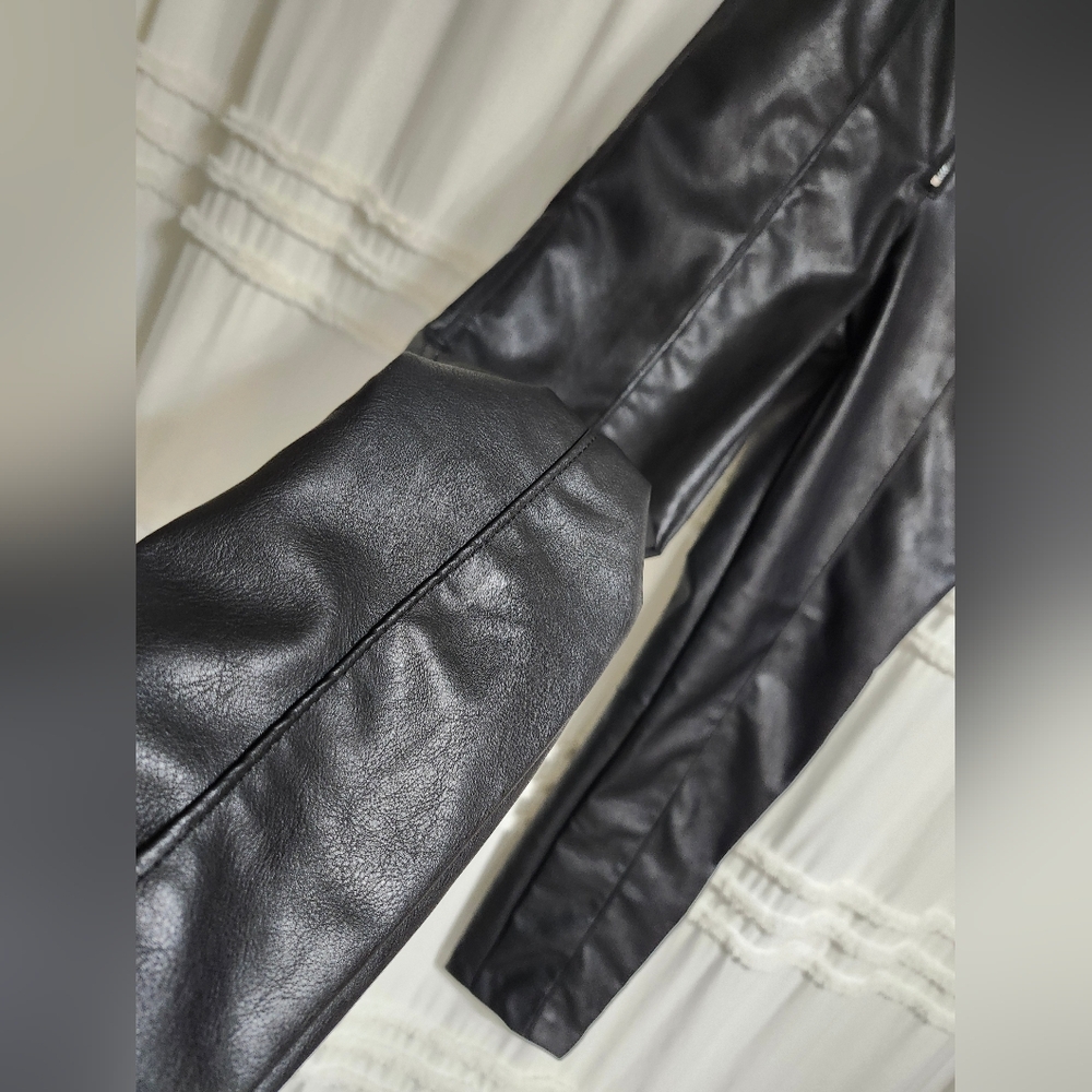 New Black Faux Leather Pants. - Picture 8 of 16